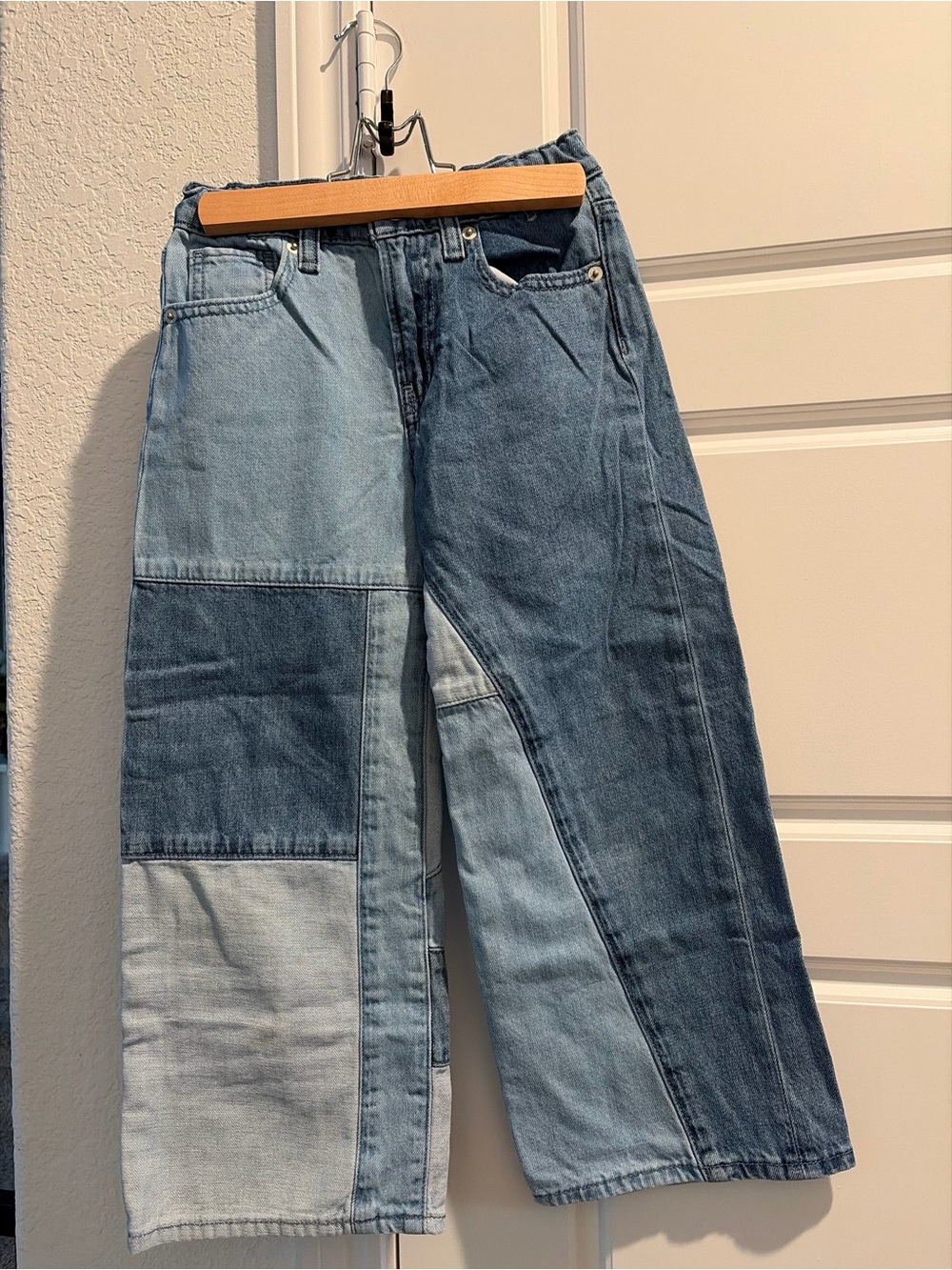 GAP Kids Two-Tone Blue Patchwork Jeans